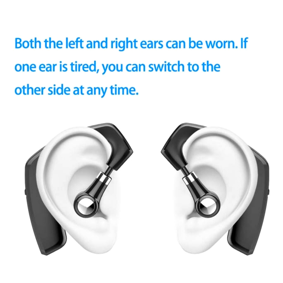 Wireless Bluetooth 5.0 Earpiece Headset Driving Trucker Earbuds Noise Cancelling