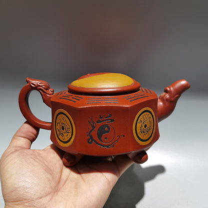 Chinese Yixing Zisha Clay Handmade Exquisite Teapot（太极八卦壶 底款：徐汉棠）