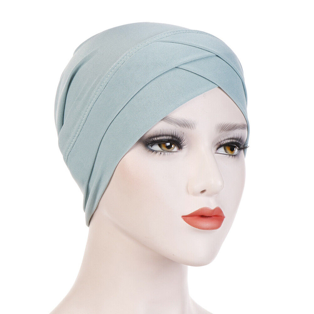 Women Stretch Turban Hat Hijab Headwear Hair Loss Chemo Cap Headwrap Head Cover*