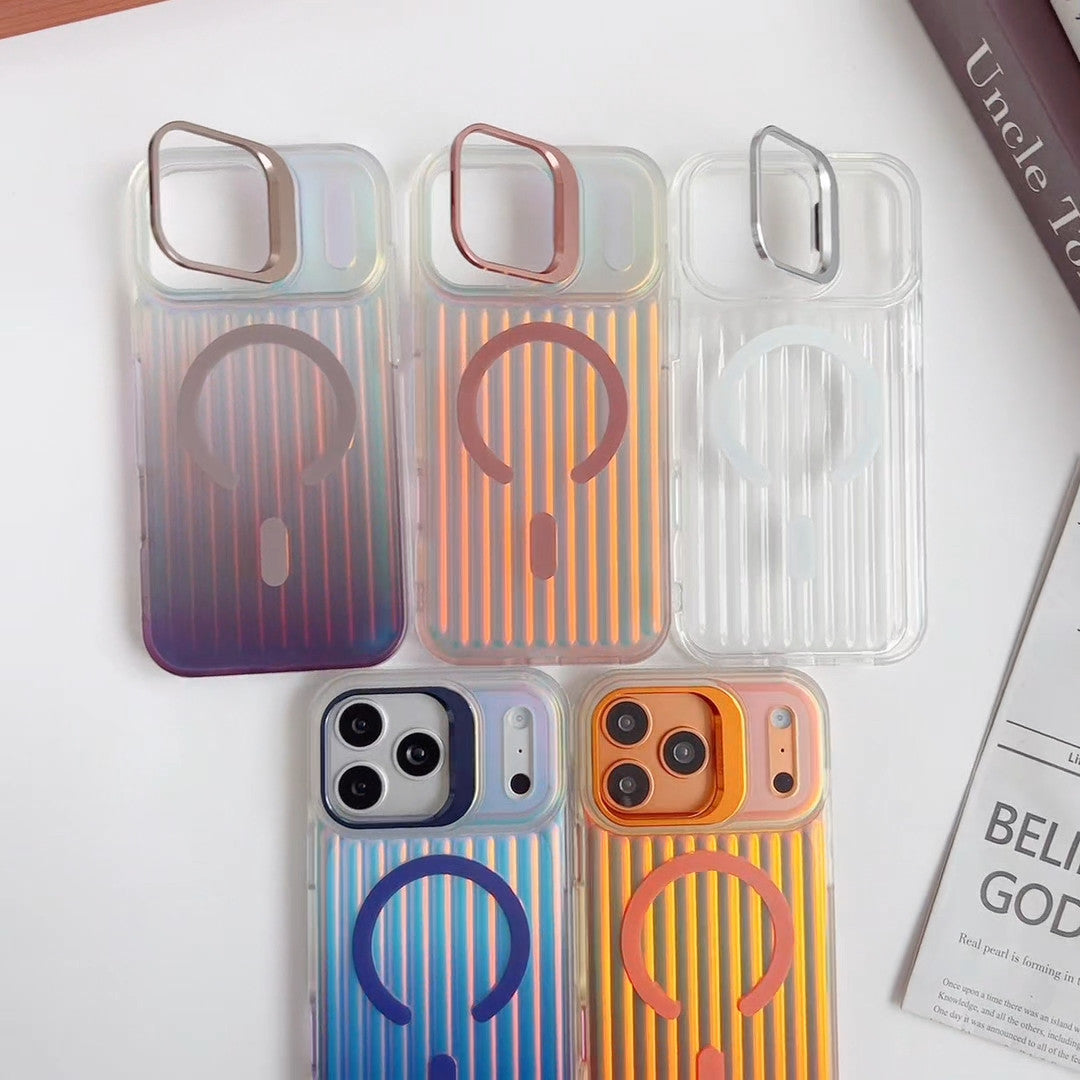 For iPhone 17 16 15 14 Pro Max 13 Case Magnetic with Camera Lens Protector Stand