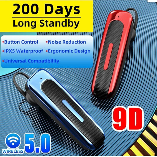 Bluetooth 5.0 Earpiece Driving Trucker Wireless Headset Earbuds Noise Cancelling
