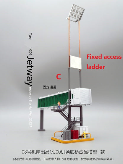1/200 Airport Ground Service Aircraft Bridge Model Left+Fixed Access Ladder A+C
