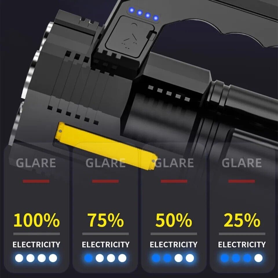 Linterna LED Recargable Brilla en la Oscuridad con Energía Duradera y Sostenible