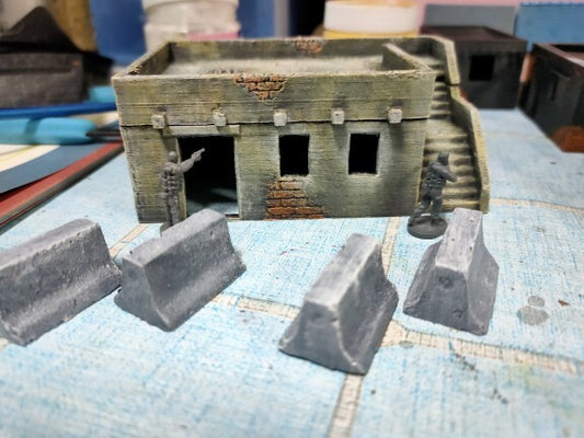 1/72 4Pcs Cement Pier Model for Tank War Scenarios