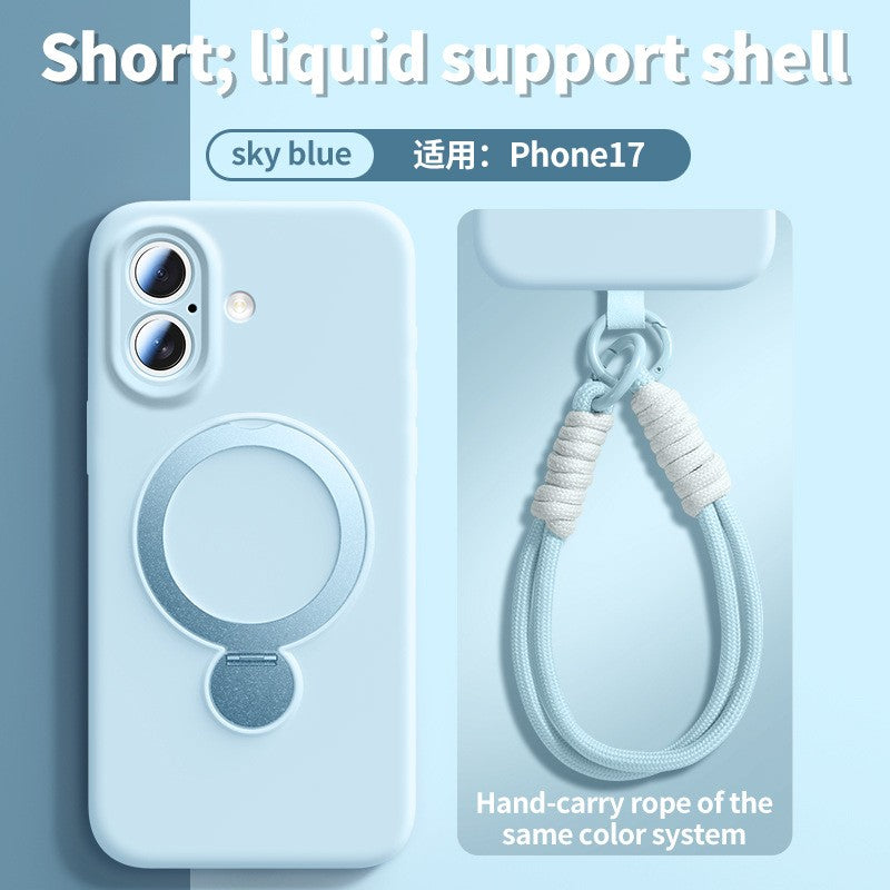 360° Rotation Bracket Holder Clear Back Cover Case for iPhone17pro max/16/15/14