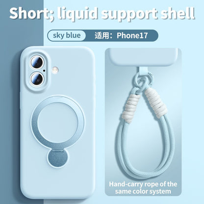 360° Rotation Bracket Holder Clear Back Cover Case for iPhone17pro max/16/15/14