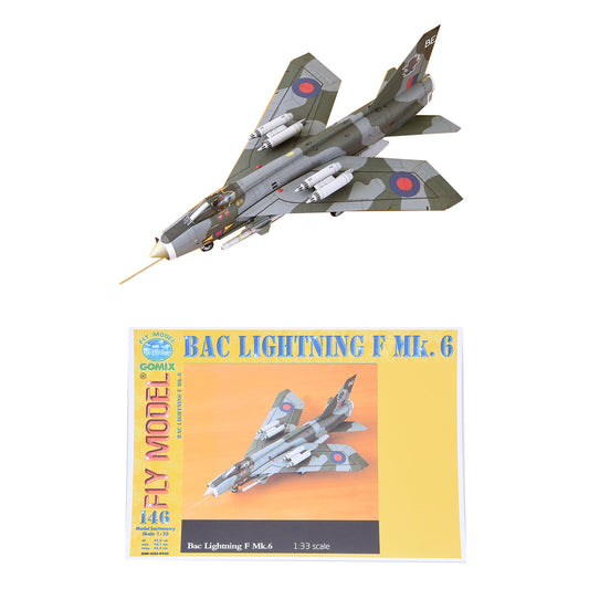 New 1/33 Scale British Lightning F Mk.6 Fighter Paper Model Unassembled Kit