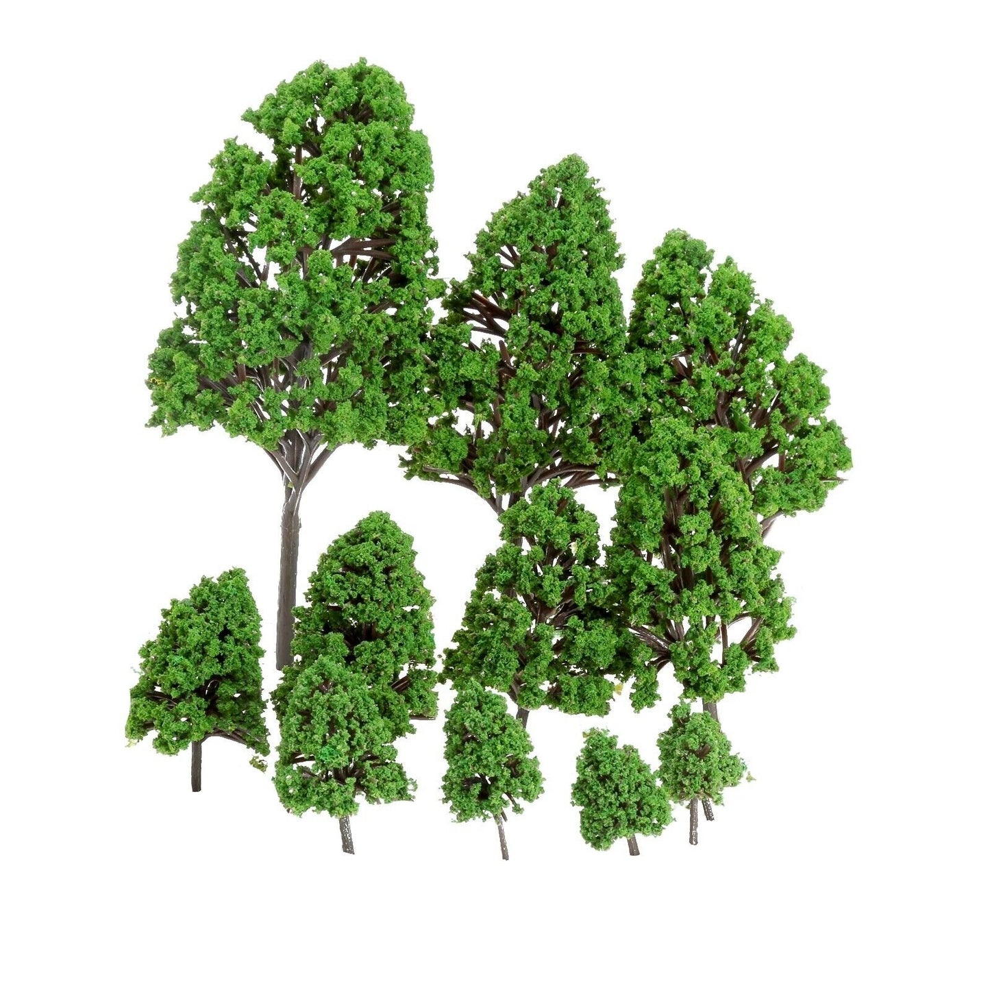 Model Tree 12Pcs Assorted Scale 1:50 Train Park Railway Scenery Garden Toy Decor