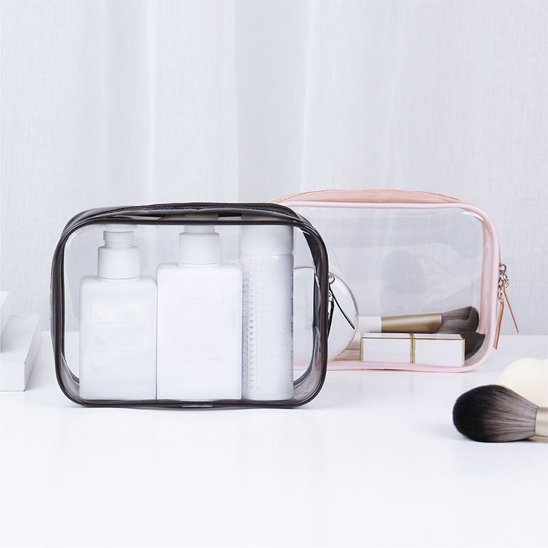 Transparent Cosmetic Bag Travel Organizer PVC Waterproof Clear Makeup Case Pouch