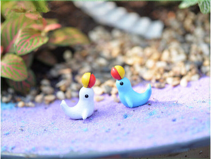 Mini 5pcs Dolphin Miniature Garden Lawn Ornament Bonsai Decoration Figurine DIY