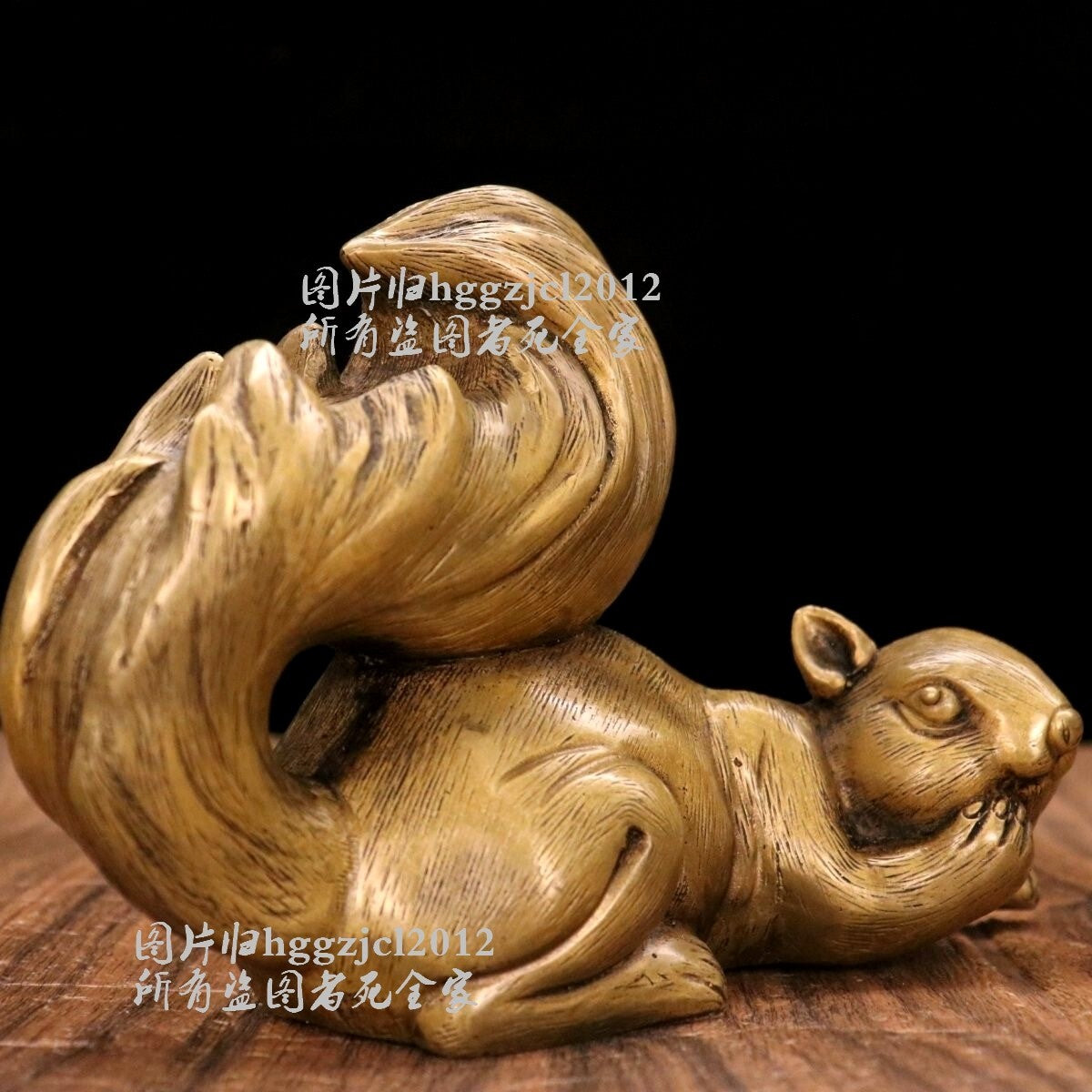 Brass Squirrel Figurine Cute Animal Statue Collections Home Office Decor