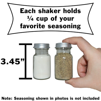 Farmhouse Salt & Pepper Shakers with Caddy Set, Galvanized Rustic Vintage Style