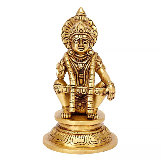 Brass Lord Ayyappan Ayyappa Sabarimala Swamy Idol Statue Figurine