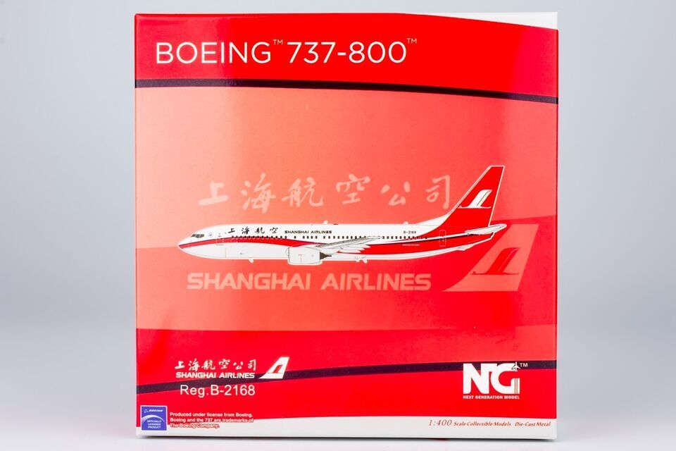 1:400 NG Model Shanghai Airlines BOEING 737-800 Passenger Airplane Diecast Model