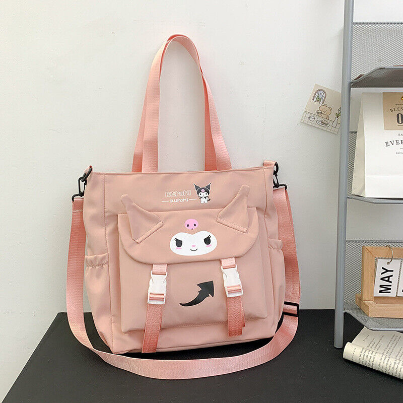 Women Kuromi Shoulder Messenger Bag Cute Girl's Cartoon Travel Storage Bag Gifts