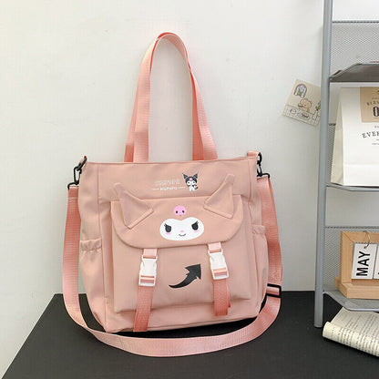 Women Kuromi Shoulder Messenger Bag Cute Girl's Cartoon Travel Storage Bag Gifts
