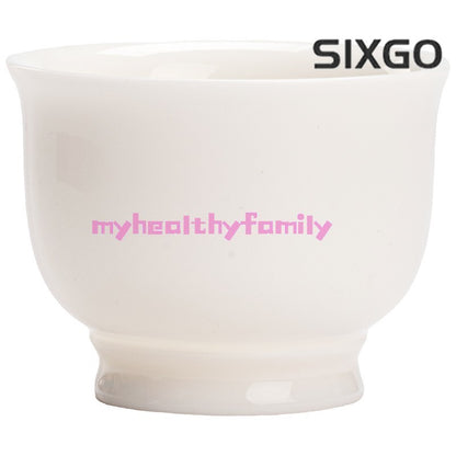 Mutton-fat Jade Porcelain Single Cup Tea Tasting Cup White Porcelain Tea Set
