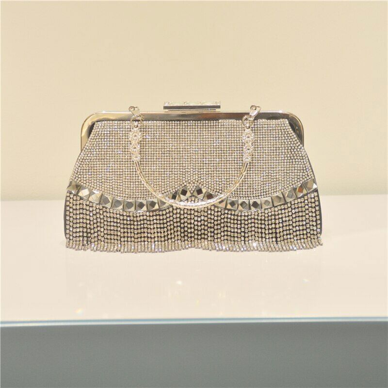 Women's Evening bag Clutch Bags Wedding Lock Bag Chain Tassel Shoulder Bags