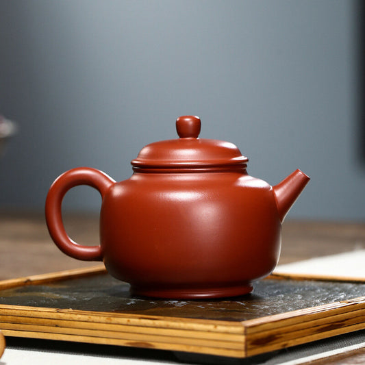 5.1" Chinese Yixing Zisha Pottery Clovershrub Clay 260ML Writing Teapot 古莲子