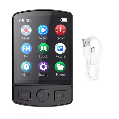 Wireless BT 5.0 MP3 Player HiFi Lossless Sound HD Color Screen Voice Recorder