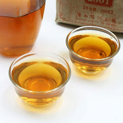 250g Top-grade Dark Tea 2301 Aged Teas Three Cranes Sanhe Loose Liupao Tea