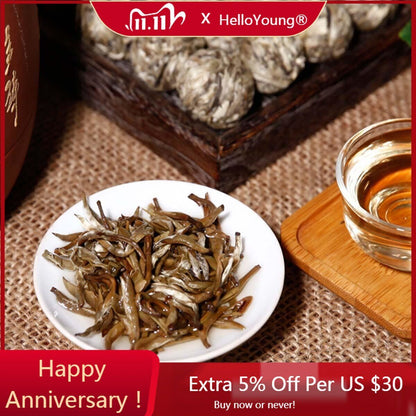 White Silver Needle Mini Pu-erh Tea Dragon Ball Cha Tea Yunnan Healthy Drink