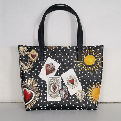 Floral Traveling Shoulder Bag Textured Leather Shopper Large Bag Women Handbags