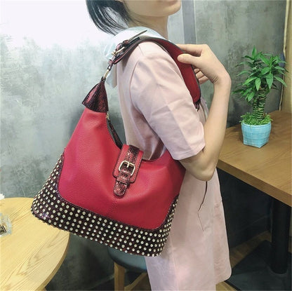 Rhinestone Shoulder Handbags Large Bag Design Diamond Studded Shoulder Purse 1PC