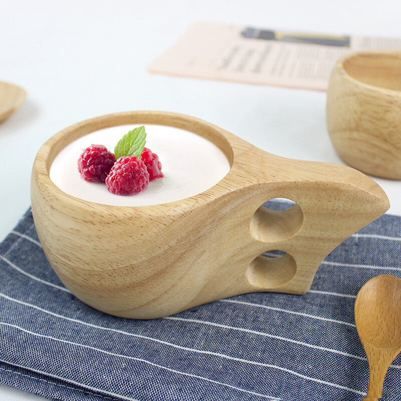 Handmade Wooden Cup Lapland Kuksa Tea Coffee Milk Drinking Mug Birthday Gift