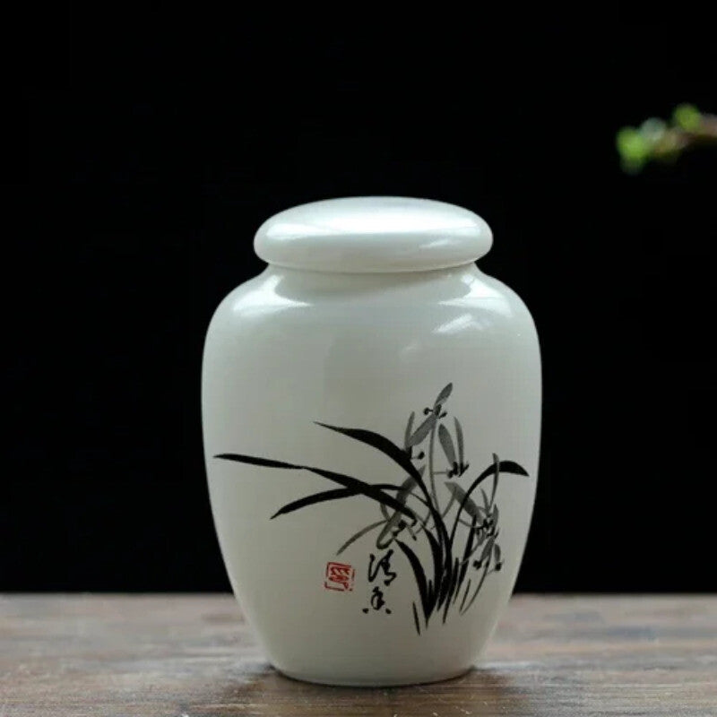 Ceramic Tea Caddy Household Storage Sealed Tank Travel Jar