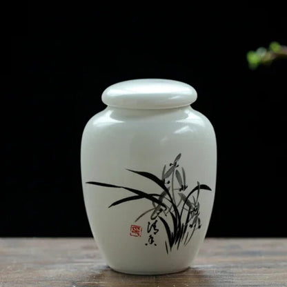 Ceramic Tea Caddy Household Storage Sealed Tank Travel Jar