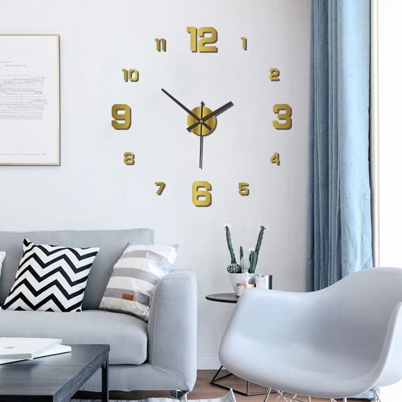 DIY Wall Clocks Creative Acrylic Punch-Free Luminous Living Room Home Decor 16in