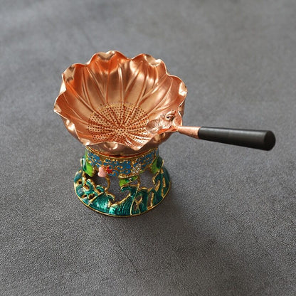 Chinese Traditions Copper Tea Strainers Handmade Tea Filter Tea Accessories Set