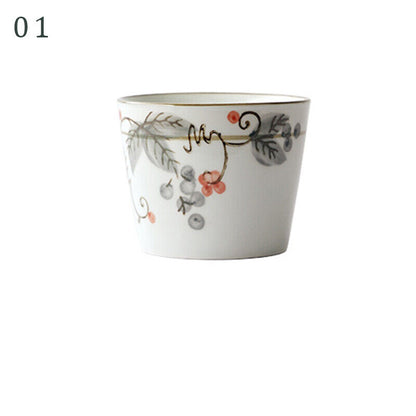 Japanese Style Ceramic Tableware Straight Cup Porcelain Tea Cup Sake Mug GIft