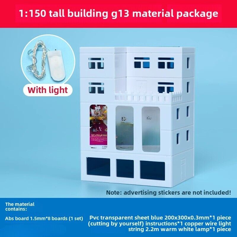 1/150 Building Model City Road Building DIY Scene Display Model Gifts