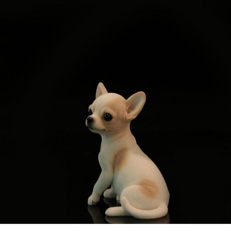 2.36" Simulation Chihuahua-Mini Animal Dog Statue Desktop Decoration Gift