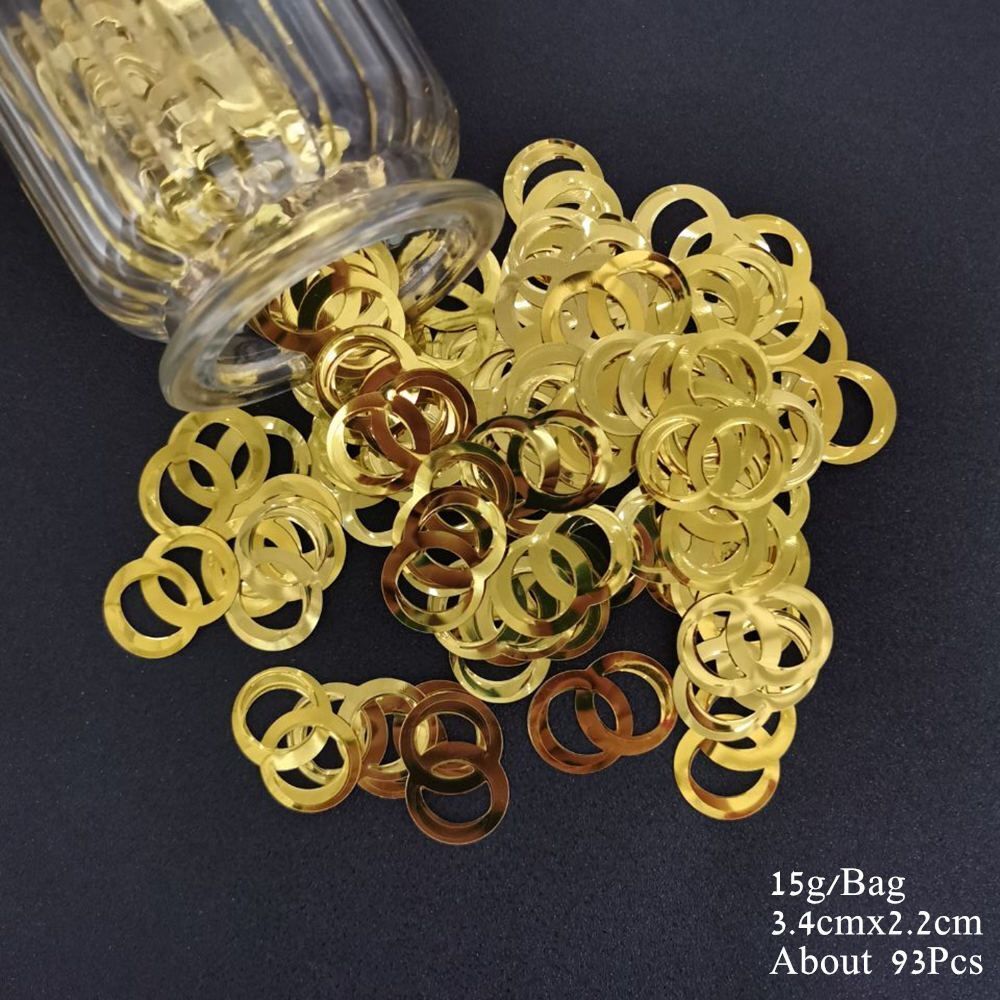 Dual Circle Confetti 15g Double Rings Sequin DIY Wedding Party Event Favor Decor