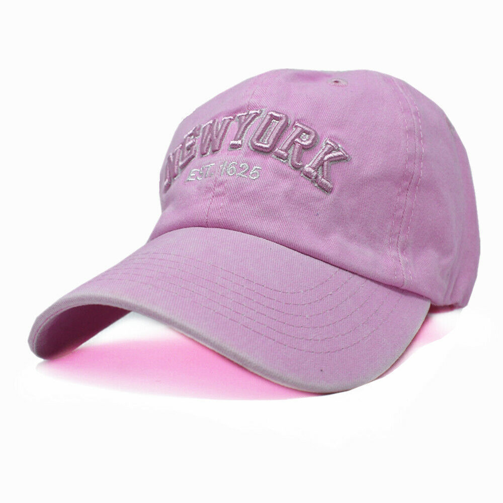 Mens Womens Washed Cotton Vintage NY Est.1625 Baseball Dad Cap Adjustable Hat