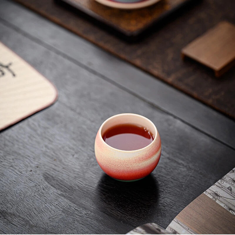 Ceramic Tasting Tea Cup Large Cup Kiln Change Master Cup Retro Ink Wind Drinking