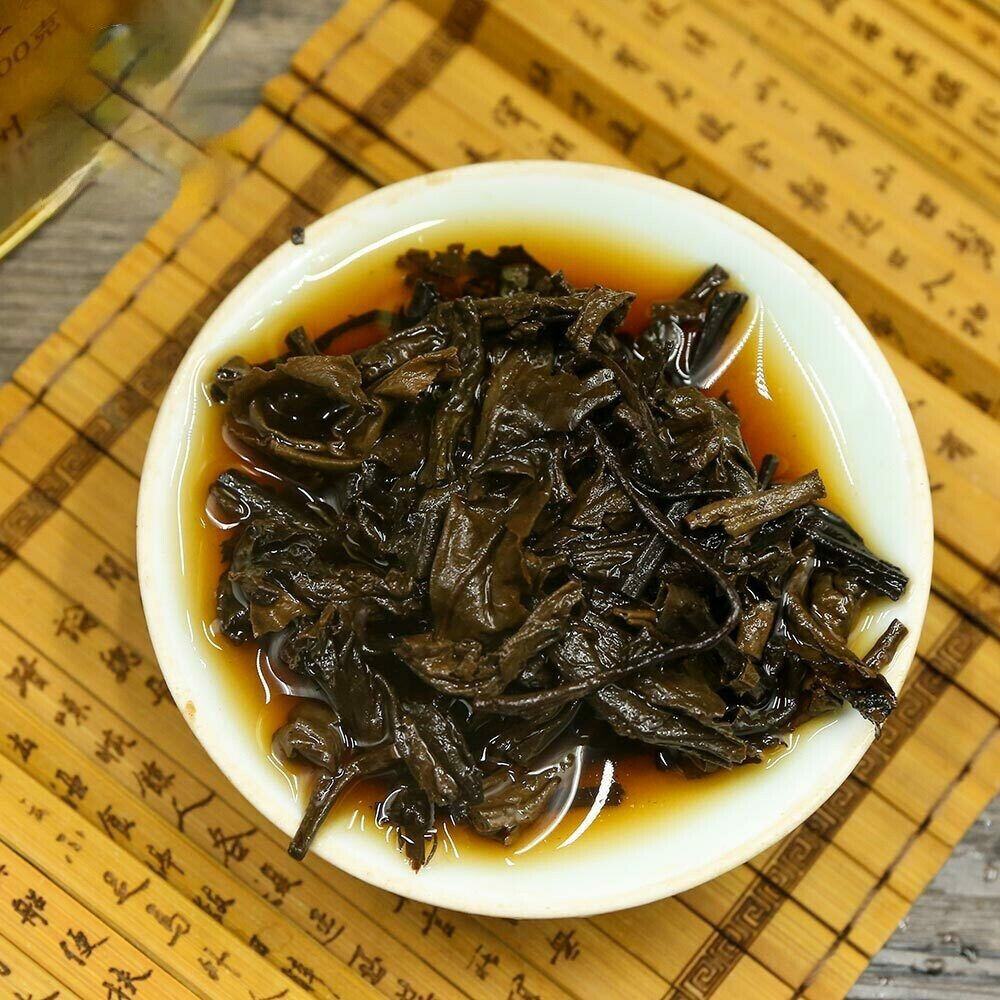 200g Hei Cha Golden Jar Three Cranes Loose Dark Tea Guangxi Liupao Box Tea