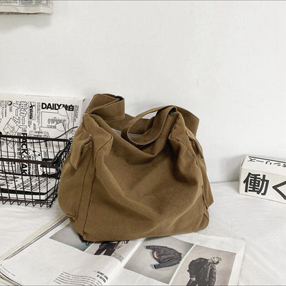 School Messenger Bag Solid Color Shopper Travel Bag Crossbody Purse 1PCS Casual