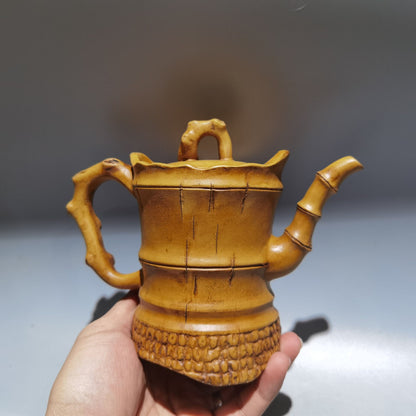 Chinese Yixing Zisha Clay Handmade Exquisite Teapot（树桩壶 低款：陈鸣远）