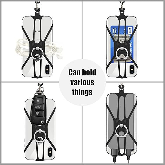Cell Phone Strap Lanyard Case Sling Necklace Cord Holder Silicone W/ Ring Lot