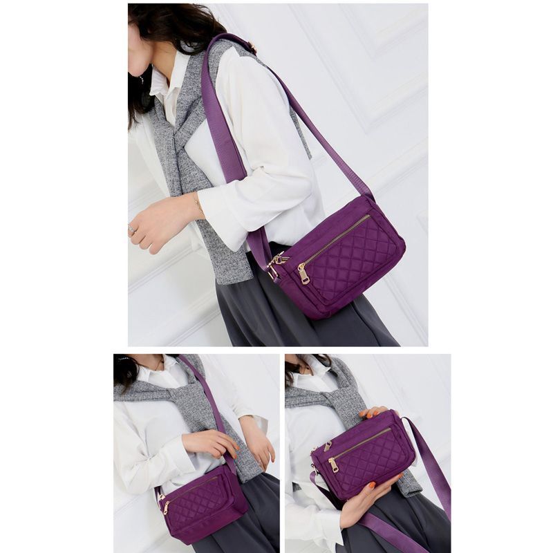 Shoulder Bags Handbags Solid Messenger Bag Small Nylon Purse 22*10*15CM Zipper