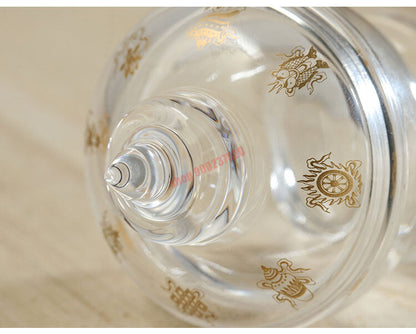 2.3" Buddhism Supplies Eight Auspicious Bottles Crystal Buddha Pagoda Bodhi
