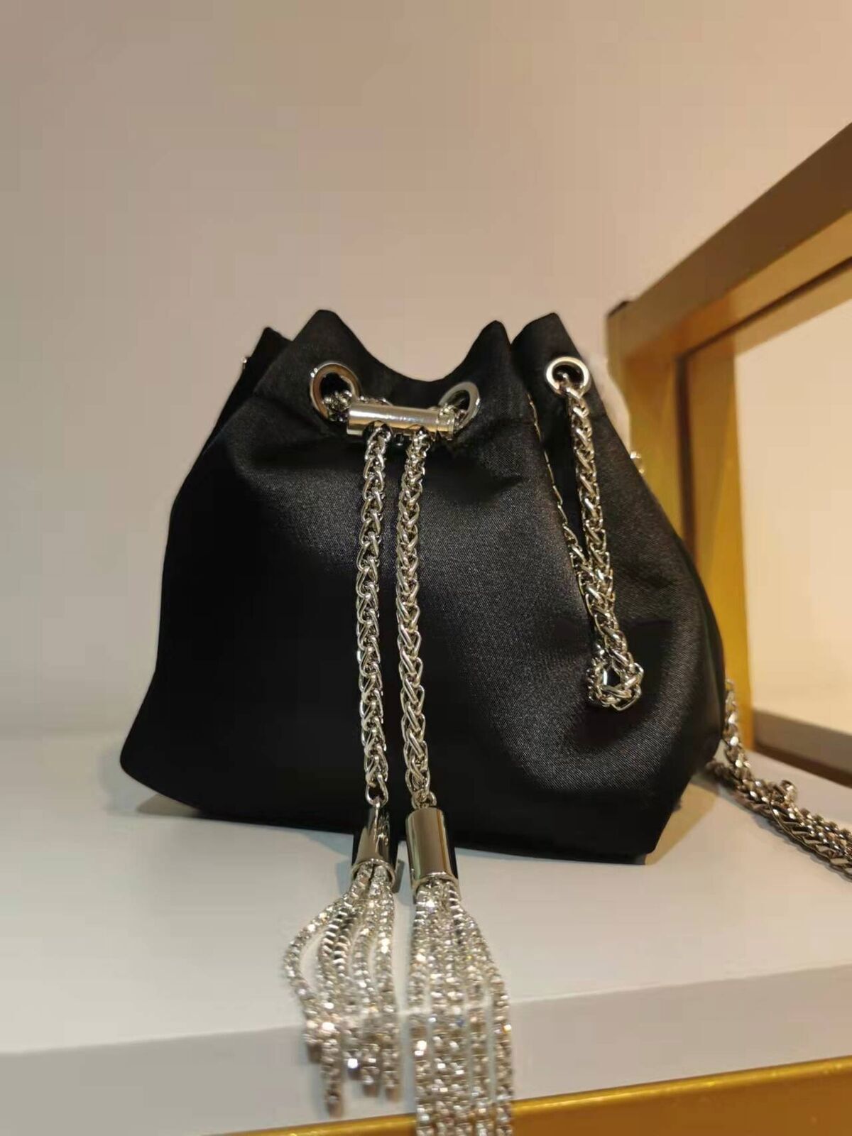 Bags Diamonds Female Shoulder Tassels Chains Handbags Women Crossbady Bag