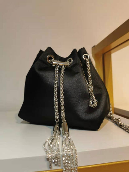 Bags Diamonds Female Shoulder Tassels Chains Handbags Women Crossbady Bag