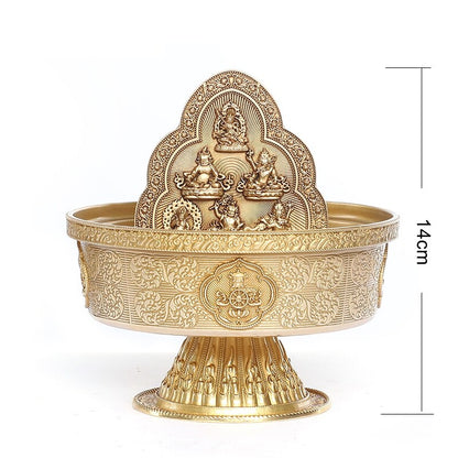 16.5cm 6.5" copper six Jambhalas statue Jambhala Kubera Water god of Wealth
