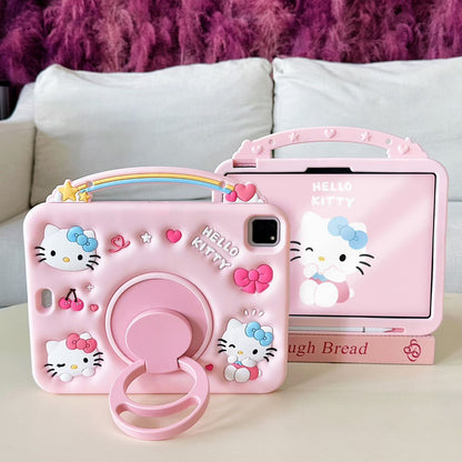 Kitty Kid Stand Case Cover For iPad 11th A16 10th 10.9"9 8 mini 7 6 5 Air Pro 11