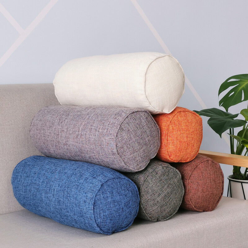 Round Sofa Chair Throw Waist Cushion Bolster Backrest Neck Pillow Bed Sleep Read